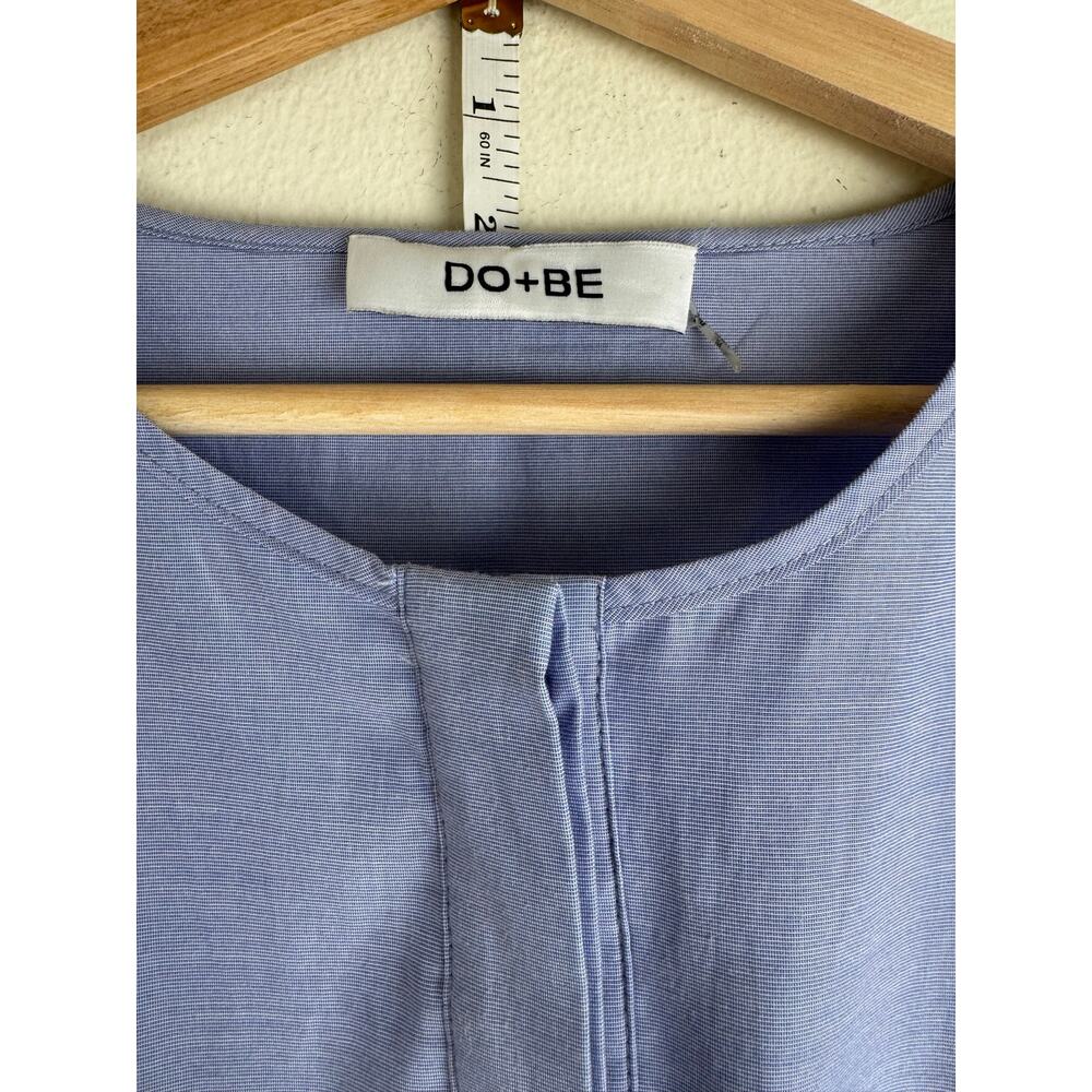 Pomander Place Do+Be Lucy Chambray Blue Tie Waist Dress M - Picture 12 of 15
